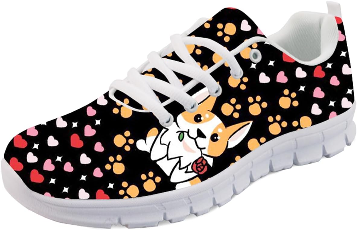 

Кроссовки Forchrinse Hawaiian Corgi Palm для бега для мужчин и женщин, мягкие спортивные, для тренажерного зала и джоггинга, Hummingbird Floral