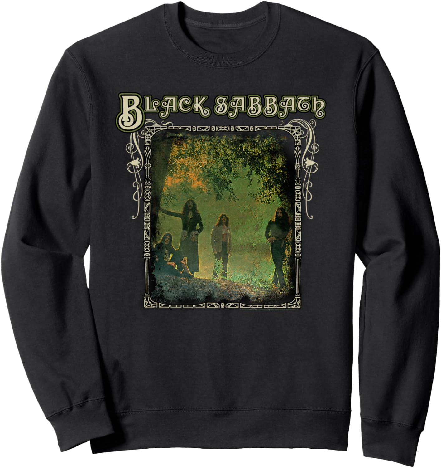 

Официальная толстовка Black Sabbath с фотографией дерева в рамке, черная, Черный, Официальная толстовка Black Sabbath с фотографией дерева в рамке, черная