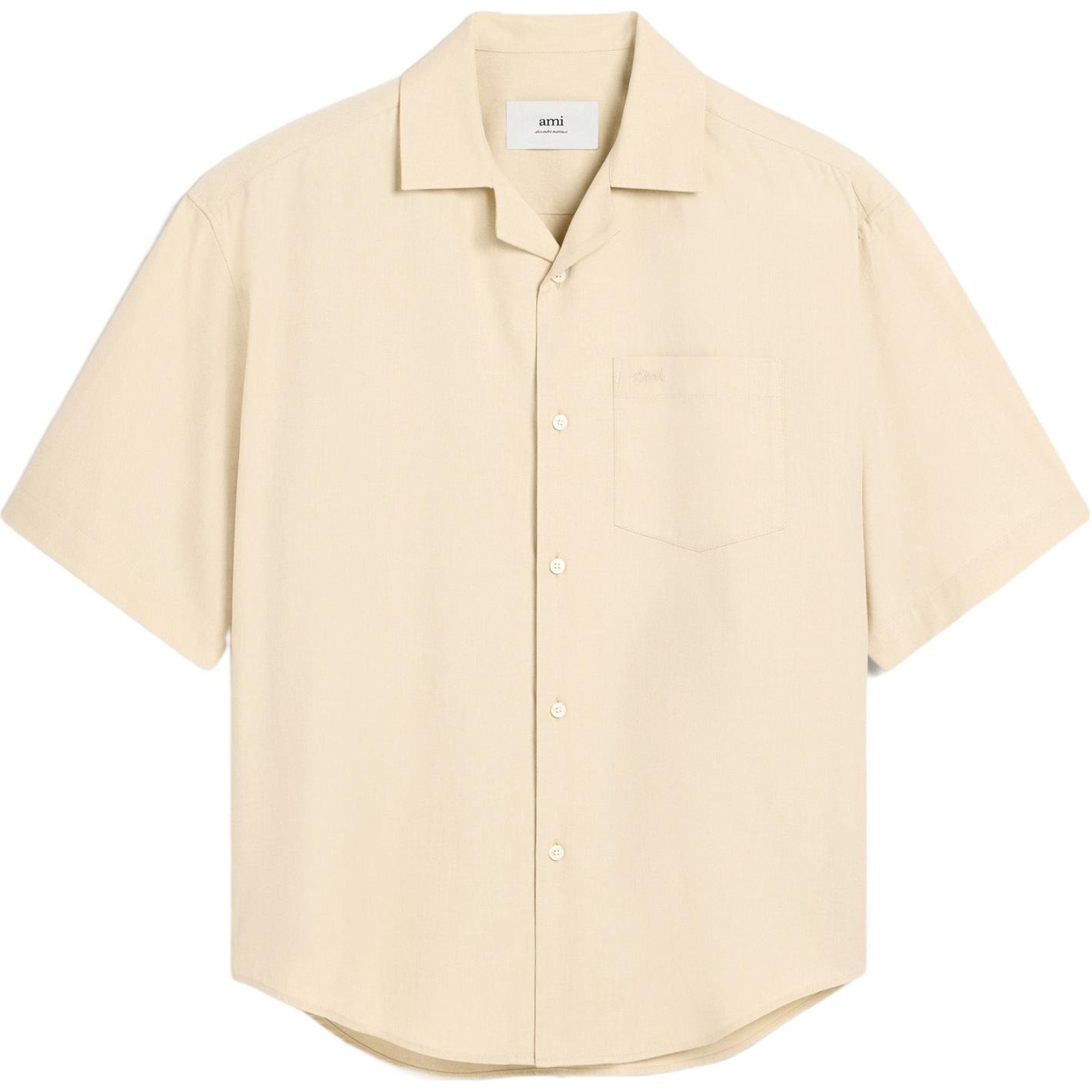 

Рубашка Ami Paris Short Sleeved Boxy Shirt AMIPARIS, светло-бежевый