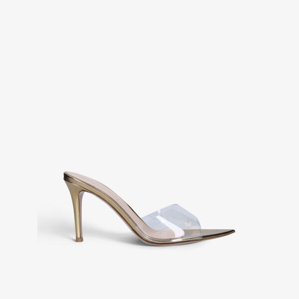 

Мюли Elle на каблуке из кожи и ПВХ Gianvito Rossi, желтый