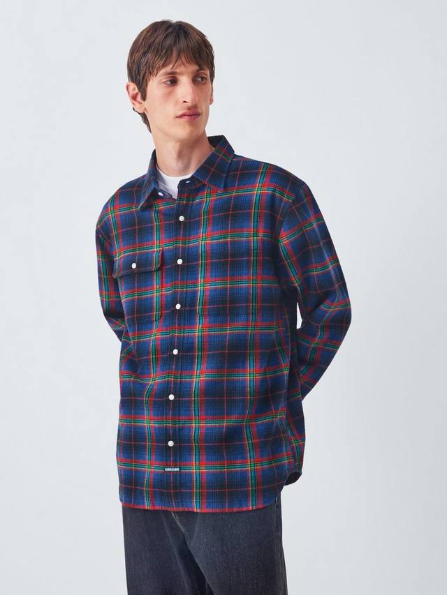 

Рабочая рубашка в клетку с крупным плетением Dubbleware, Blue