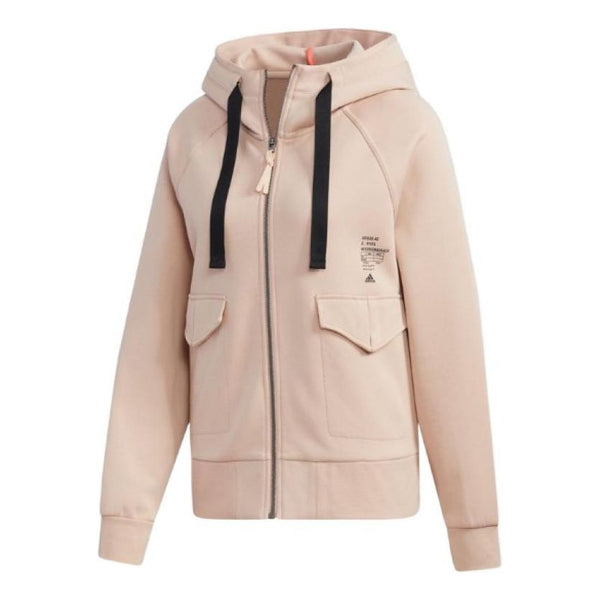 

Толстовка alphabet print zip up hoodie 'pink' Adidas, розовый