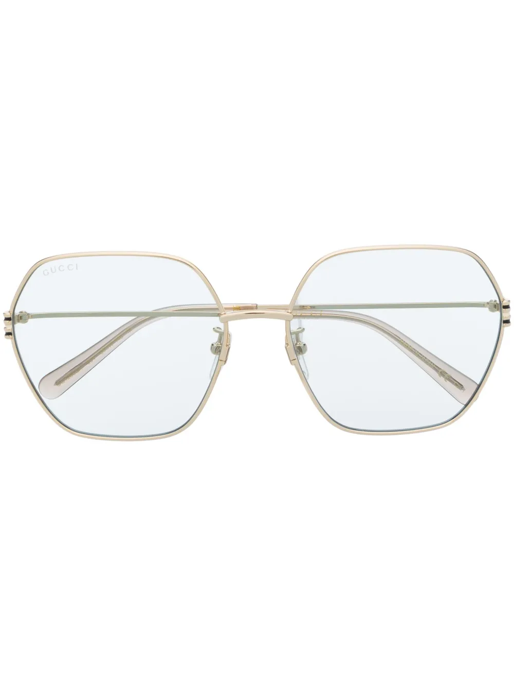 

Солнцезащитные очки в геометричной оправе Gucci Eyewear, золотой
