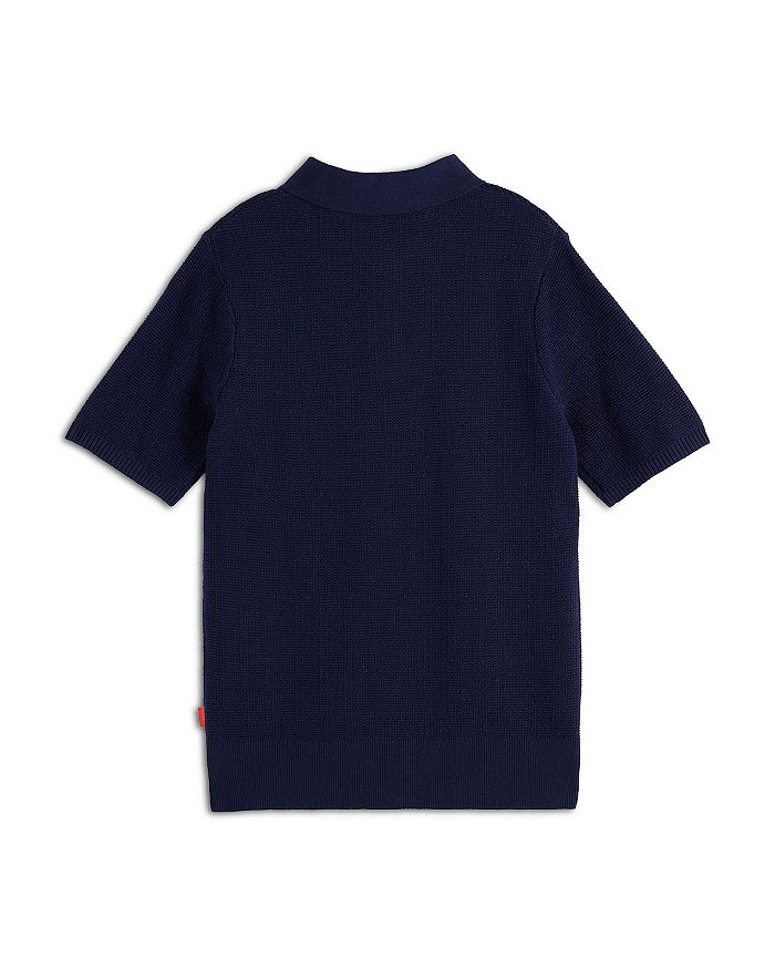 Детский вязаный поло с рельефной вязкой - для малышей и школьников Scotch & Soda, синий — фото 2