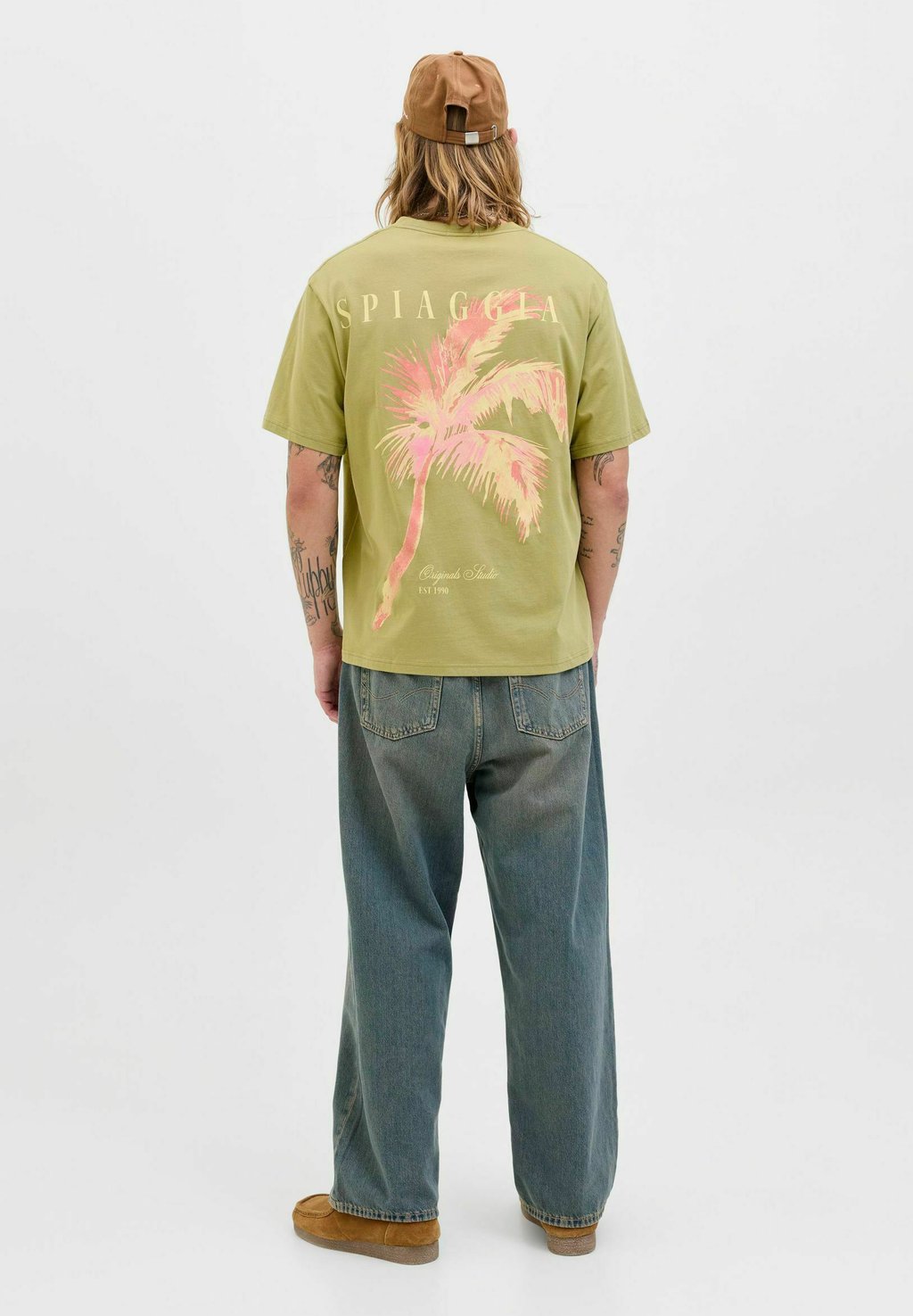 

Футболка с принтом JORHYDRA CUTOUT TEE CREW NECK Jack & Jones, зеленый