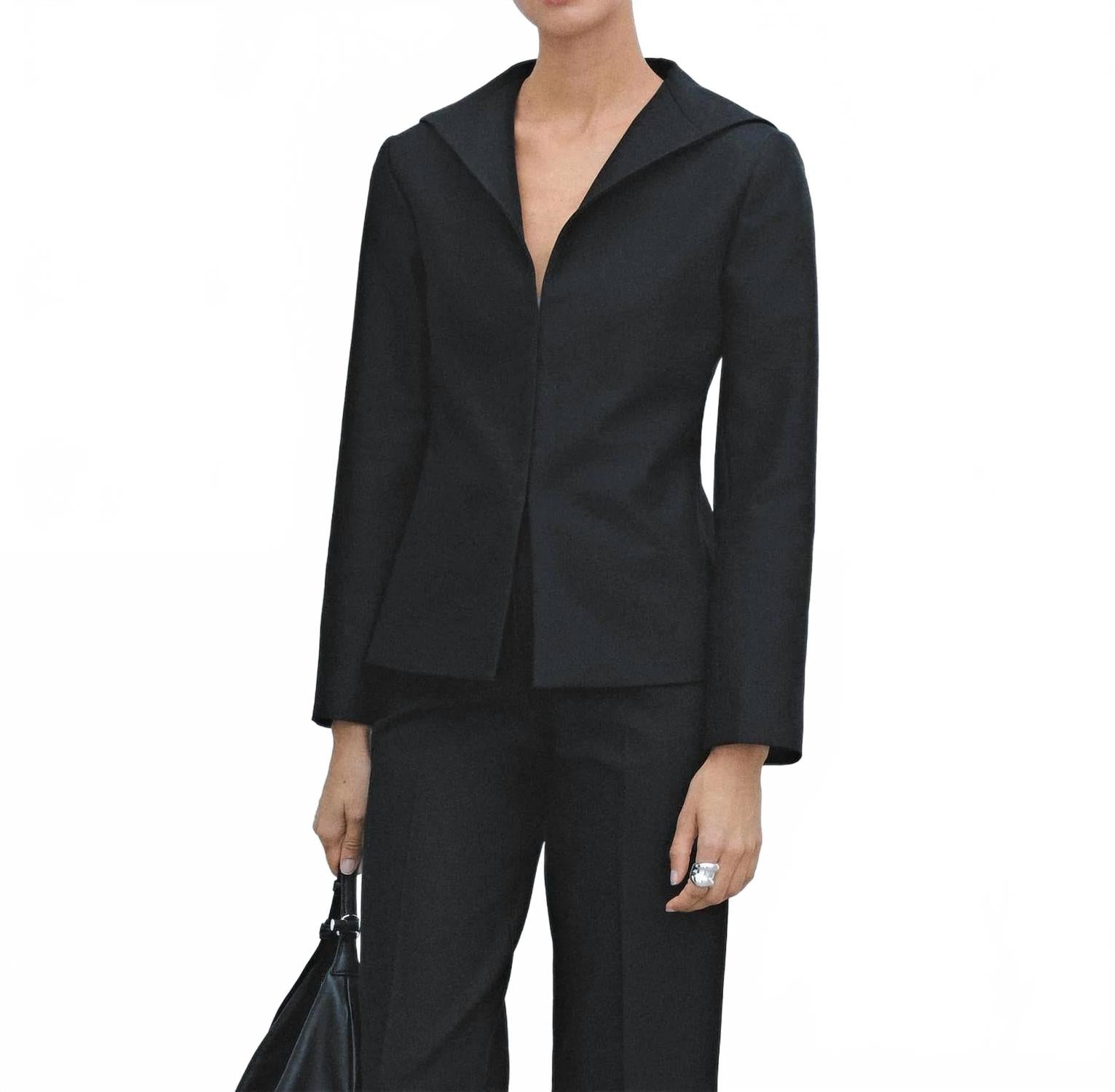 

Massimo Dutti Женский блейзер на крючках и петлях, черный