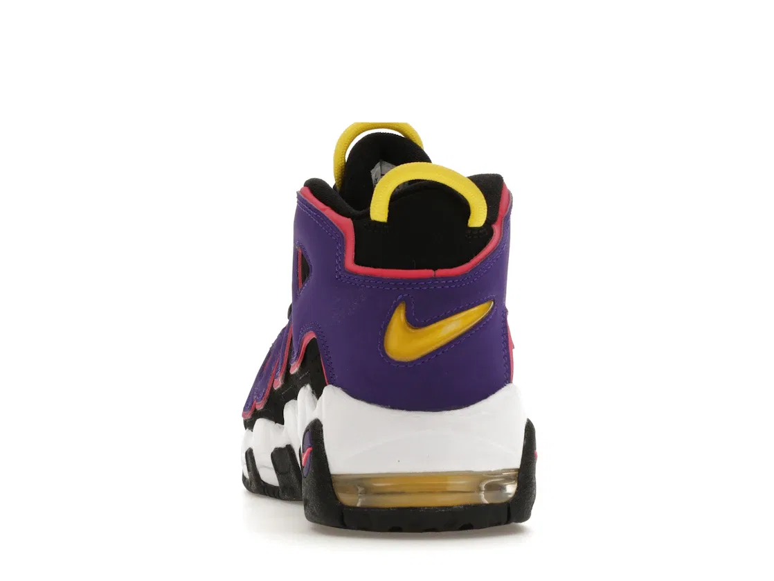 Детские кроссовки для мальчиков с длинным шнурком Nike Air More Uptempo 96 Nike, Black/Multi Color-Court Purple — фото 4
