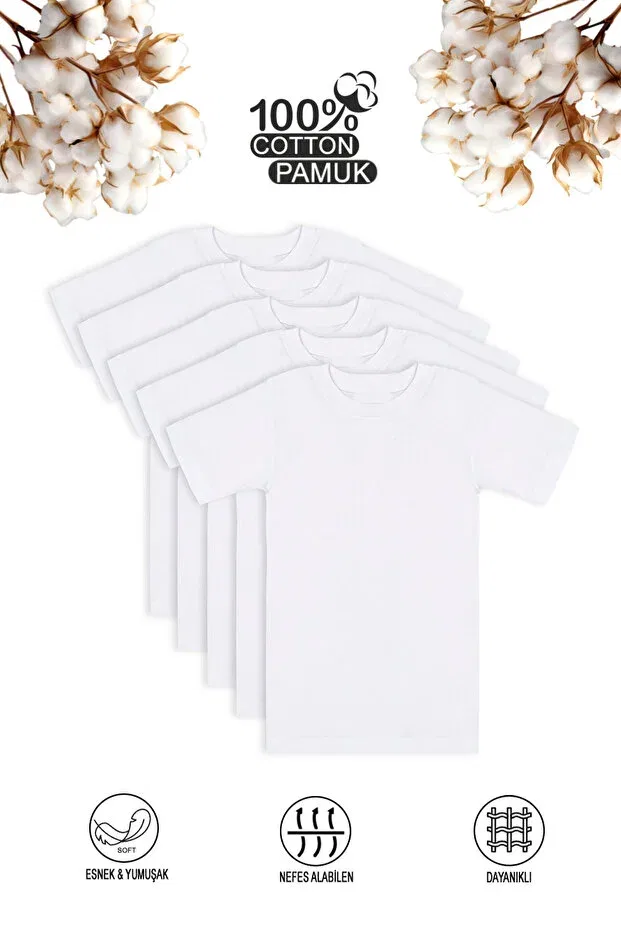 Детский комплект маек для мальчиков Özkan Underwear, White