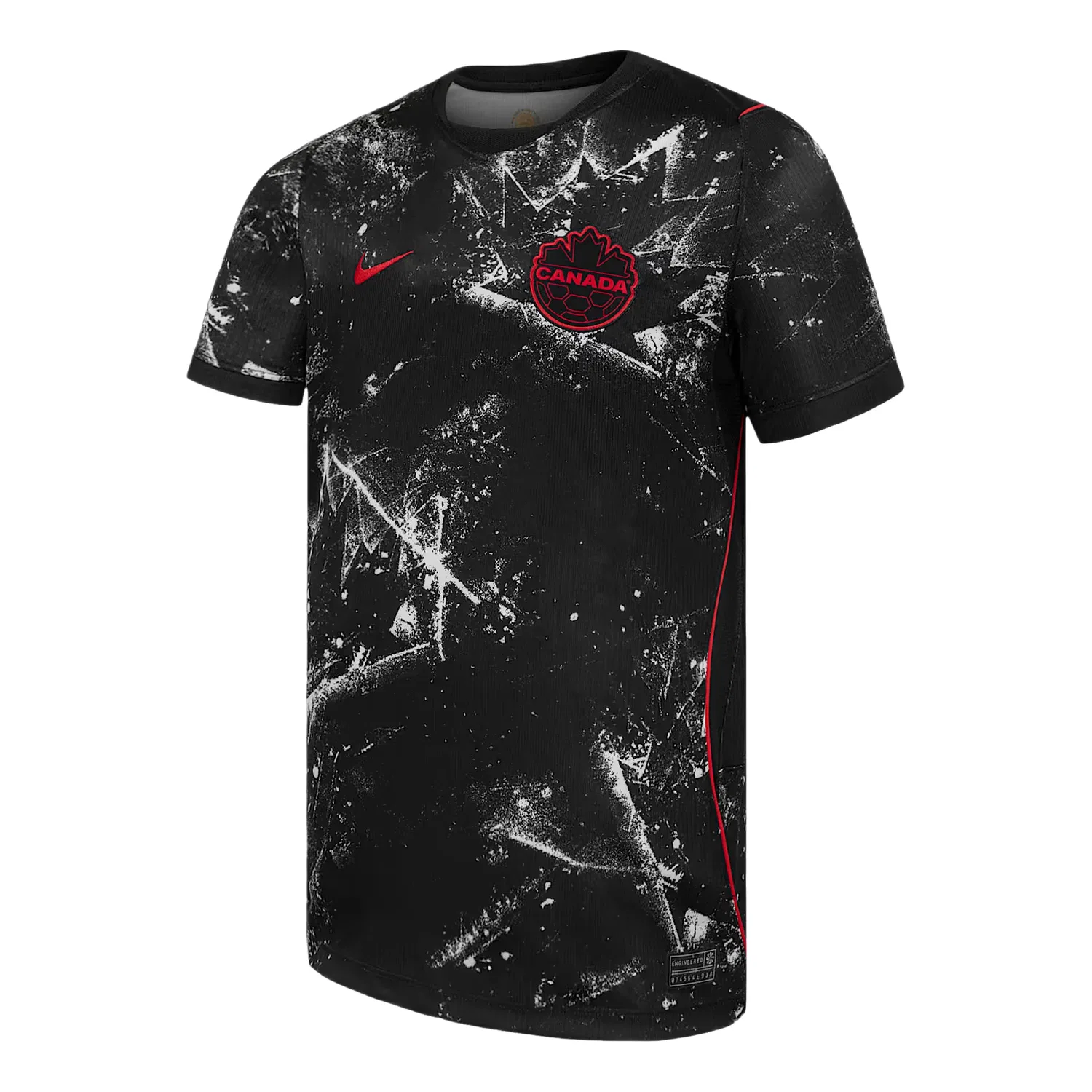 Детская футболка Nike Canada 2026 Stadium Away Dri-FIT Soccer Jersey, черный