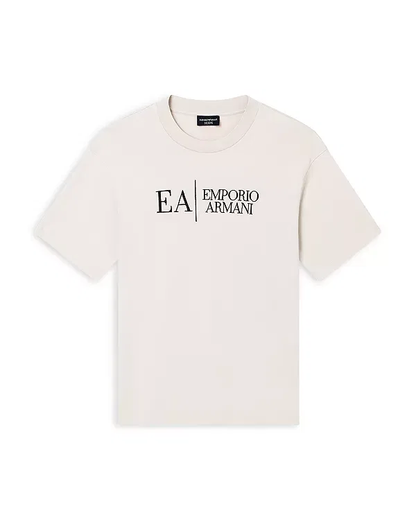 Мужская футболка с логотипом Icon Emporio Armani, бежевый — фото 2