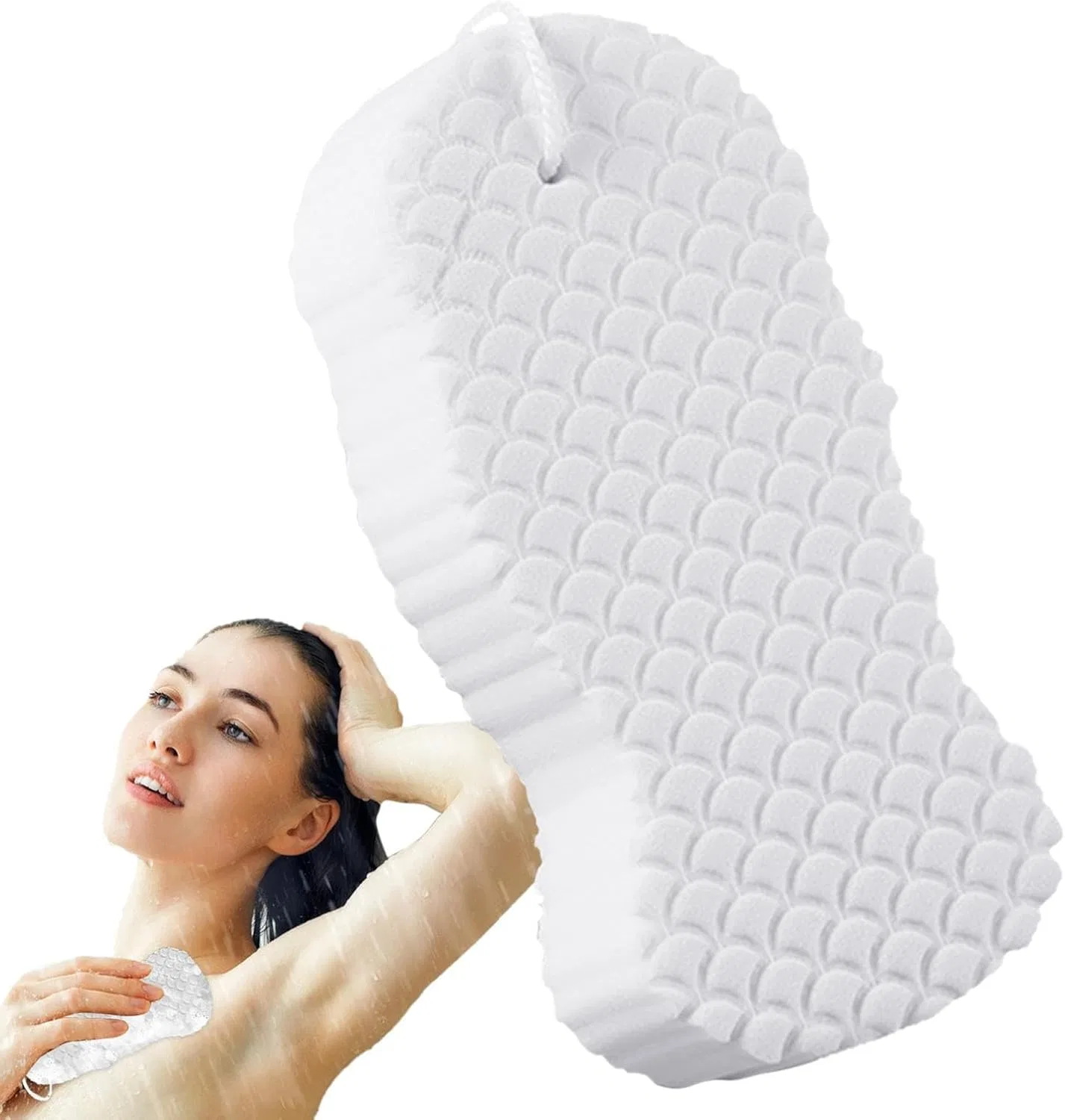 Мочалка для душа, 13.5 x 6.7 x 2.6 см, White Generic