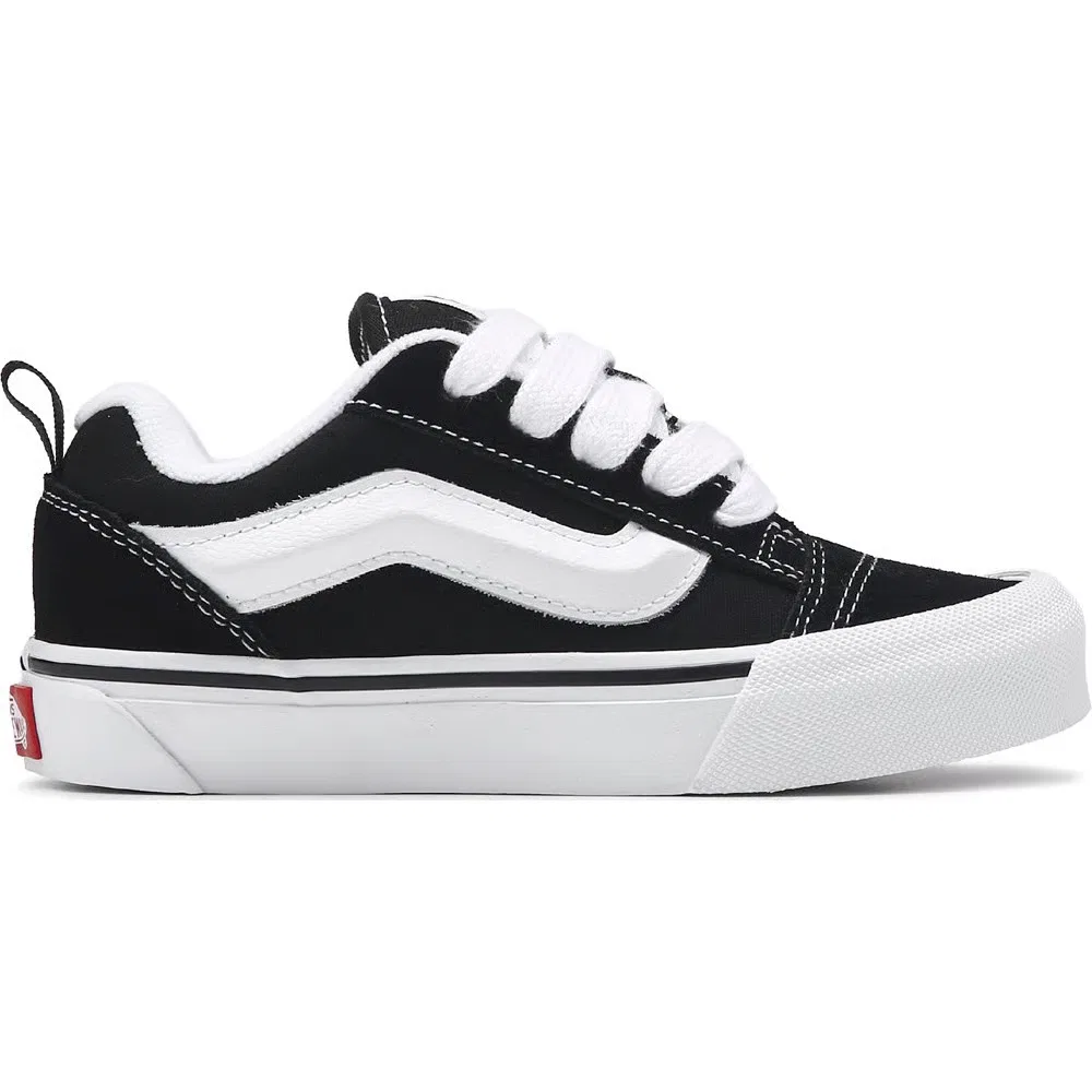 Детские скейтерские кроссовки Knu Skool Vans, Black/True White — фото 2