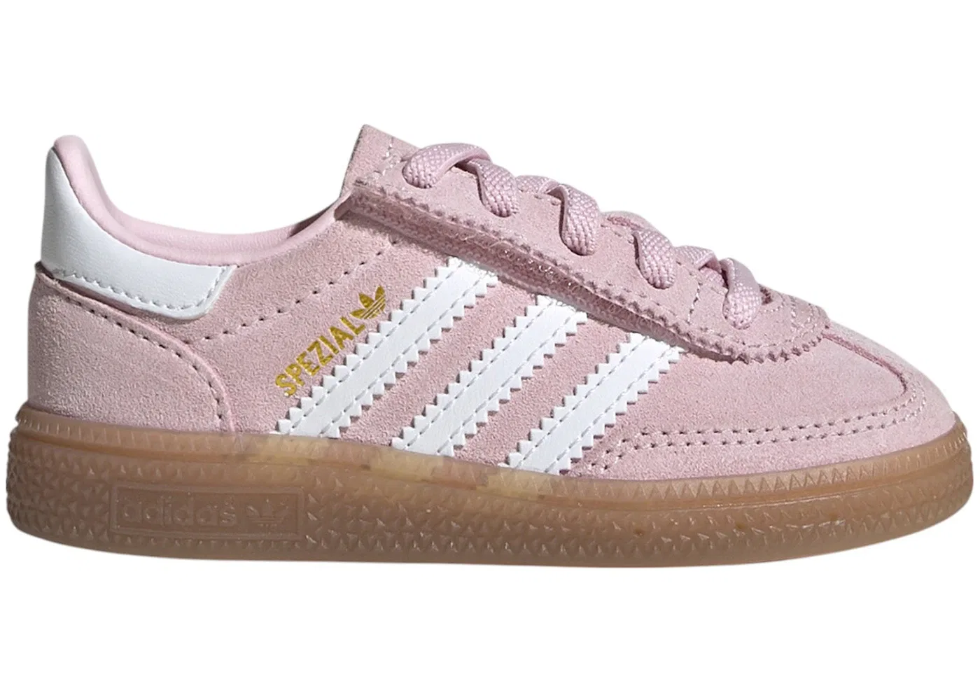 Детские кроссовки с закрытием на липучке Adidas Handball Spezial Comfort Closure, Clear Pink Cloud White Gum