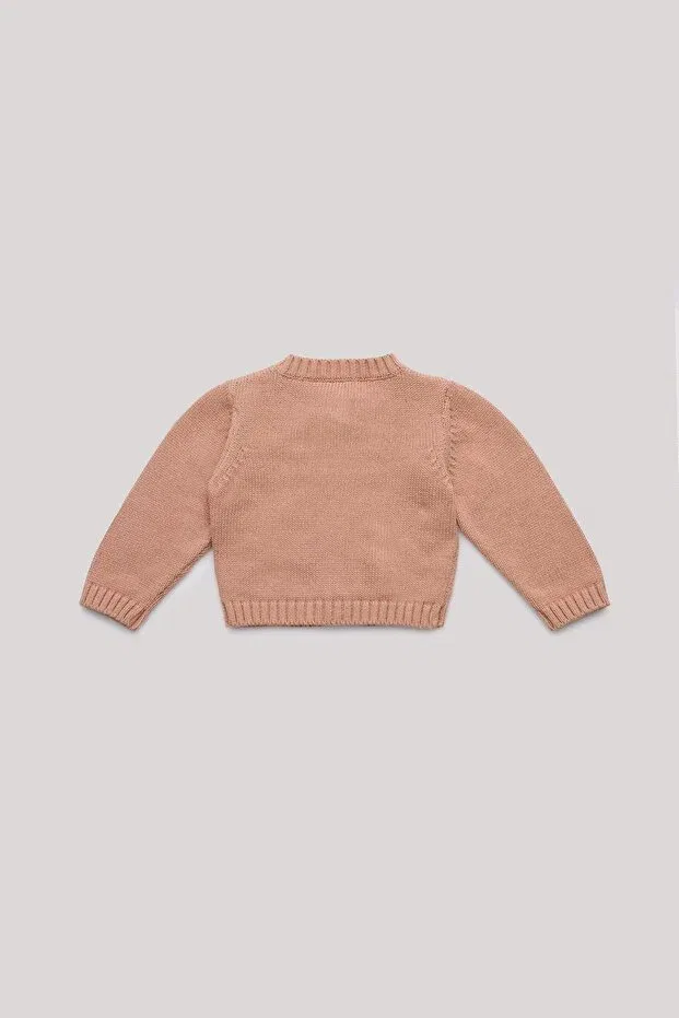 Детский кардиган для девочек с длинным рукавом Layette, Pink — фото 2