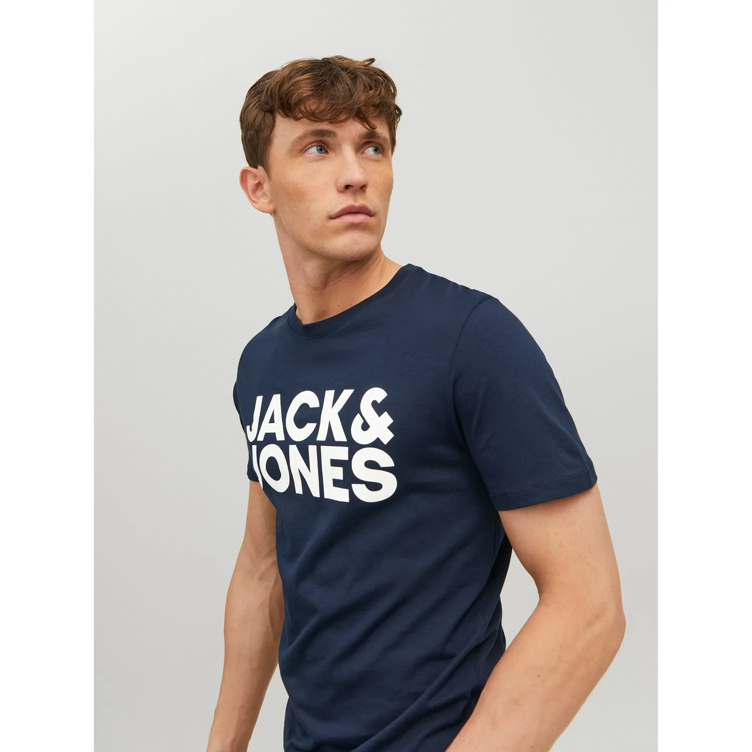 Детская хлопковая футболка с логотипом Jack & Jones, Navy — фото 4