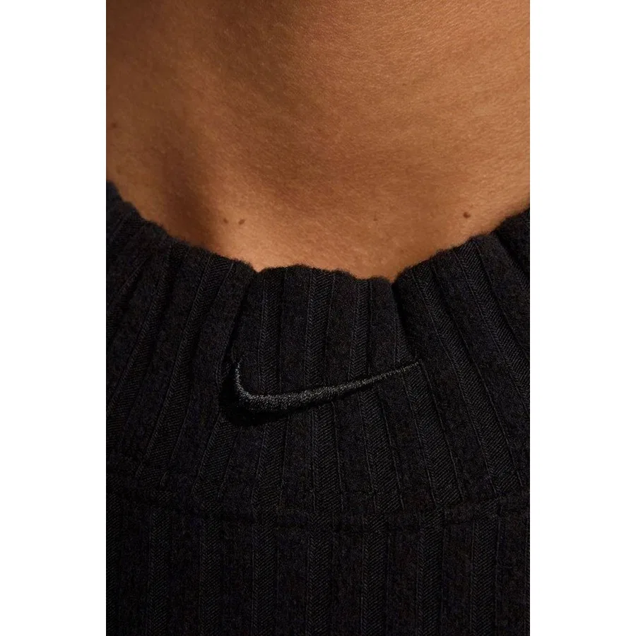 Топ-майка без рукавов с высоким воротом Nike Sportswear Chill Knit, Черный — фото 4