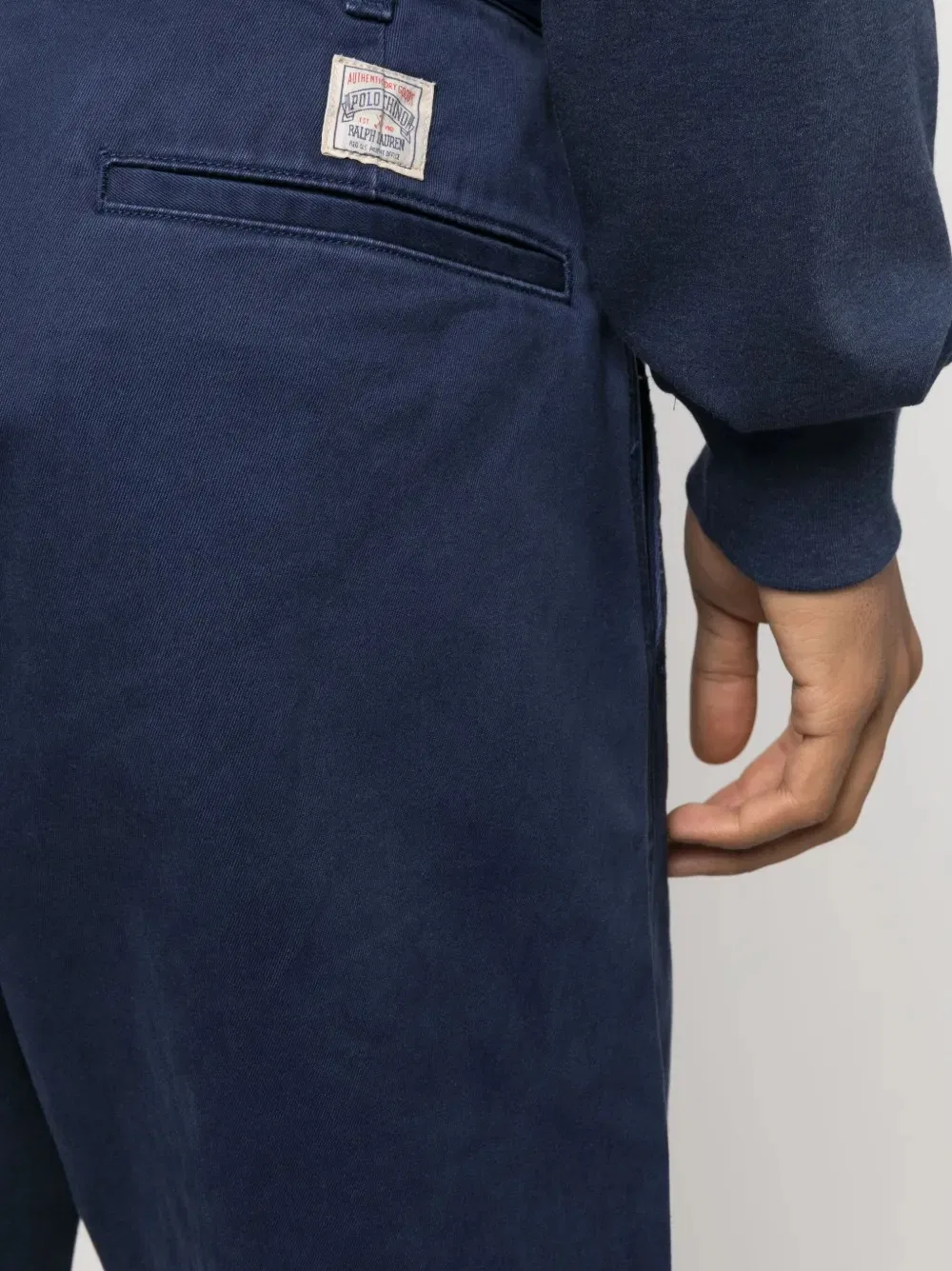 Брюки прямого кроя Straight-Leg Cotton Trousers Polo Ralph Lauren, Navy — фото 4