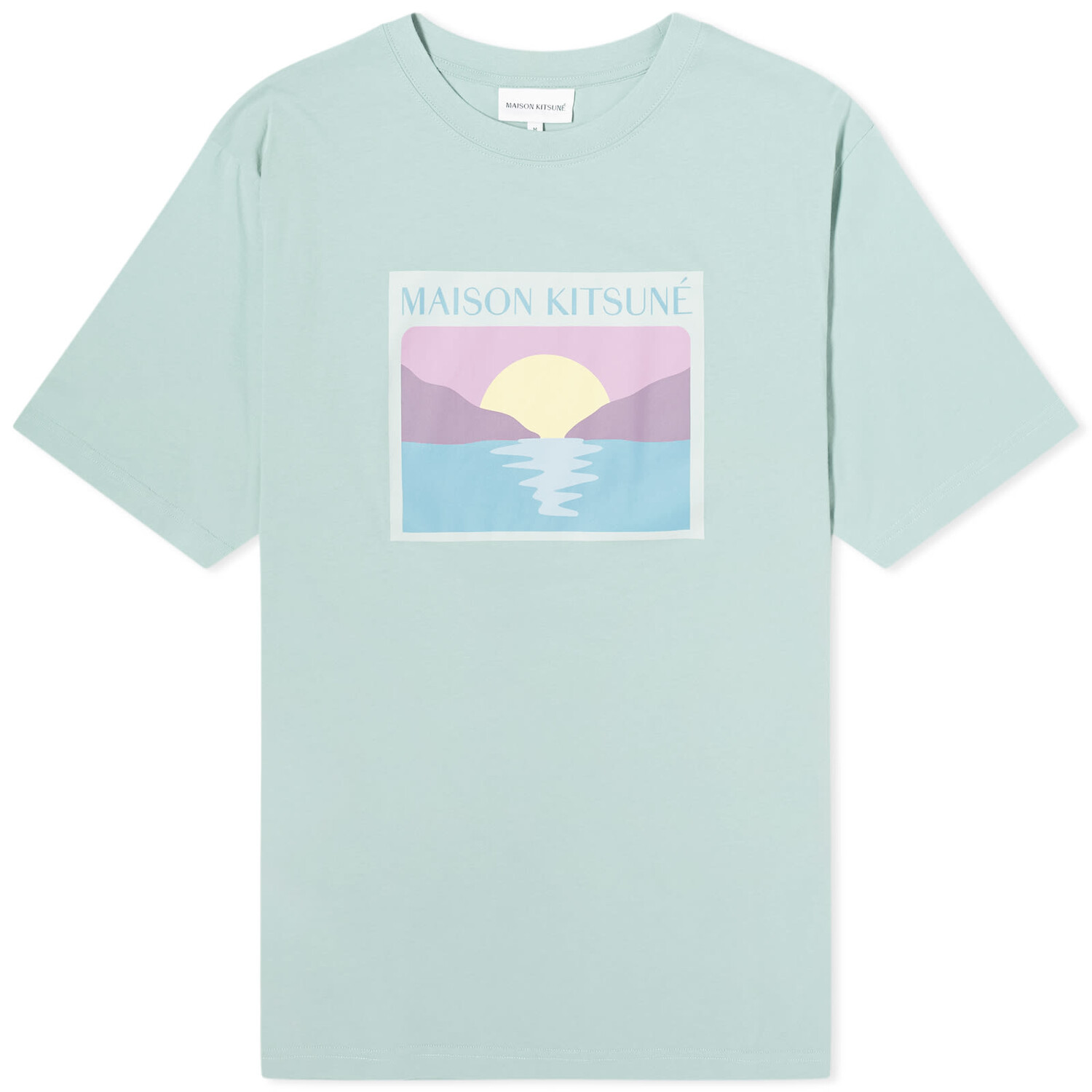 

Футболка Maison Kitsuné Sunset Postcard Comfort, светло-бирюзовый