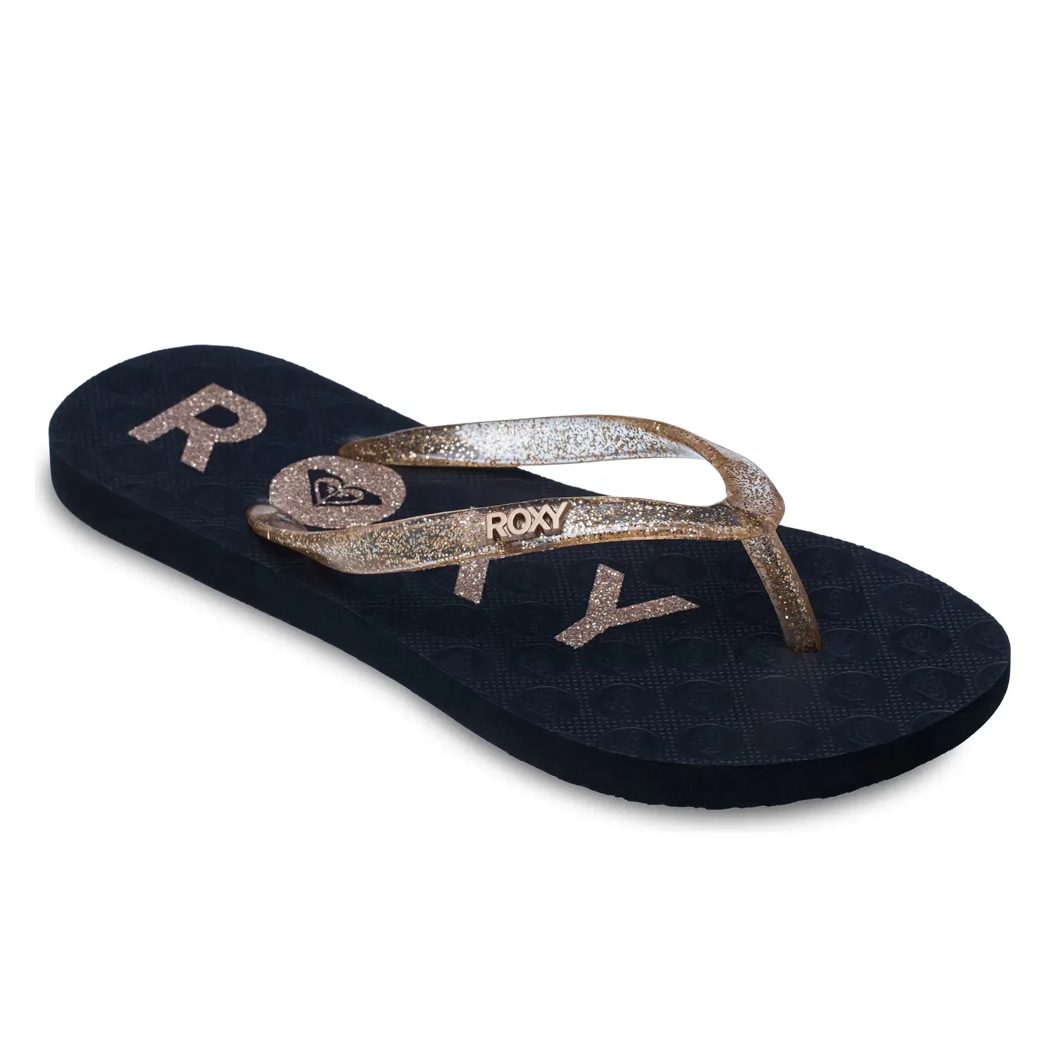 Детские шлепанцы для мальчиков с блестками Roxy, Цвет Oro / Plata