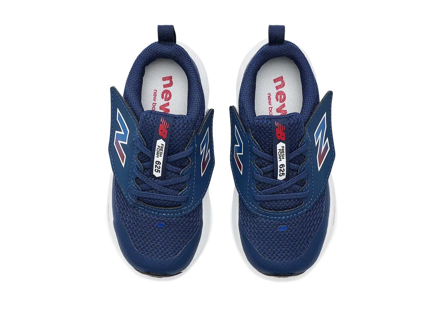 Кроссовки Fresh Foam 625 NEW-B Hook & Loop (для младенцев и малышей) New Balance Kids, NB Navy/Team Red — фото 3