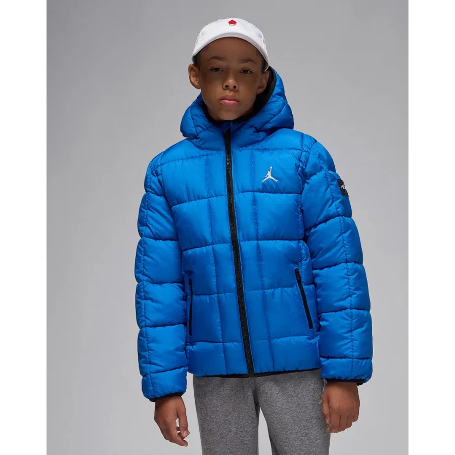 Детский пуховик с капюшоном Jordan JDN Essential MDWT Puffer Nike, Синий