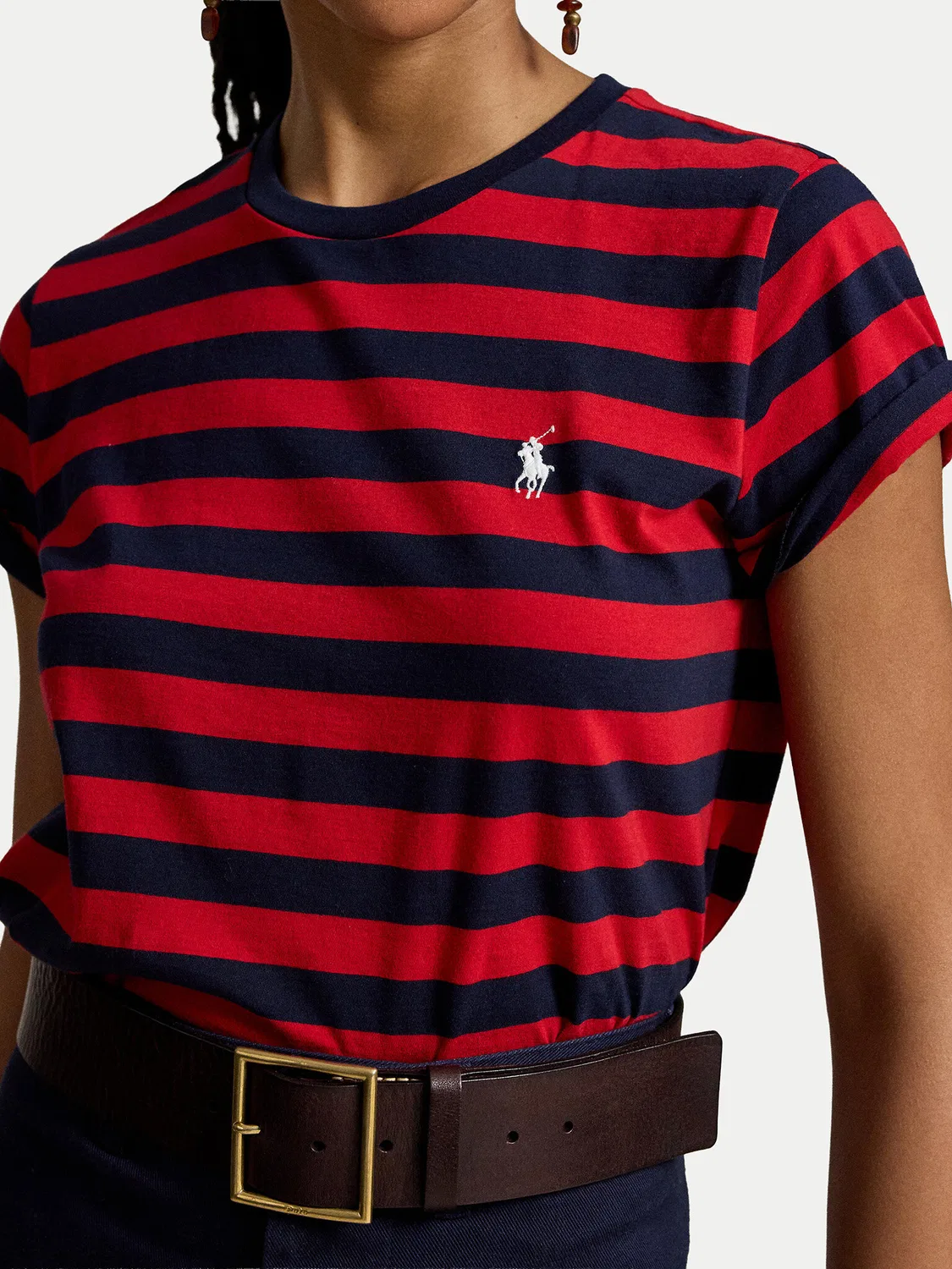 Женская футболка стандартного кроя Polo Ralph Lauren, синий — фото 4