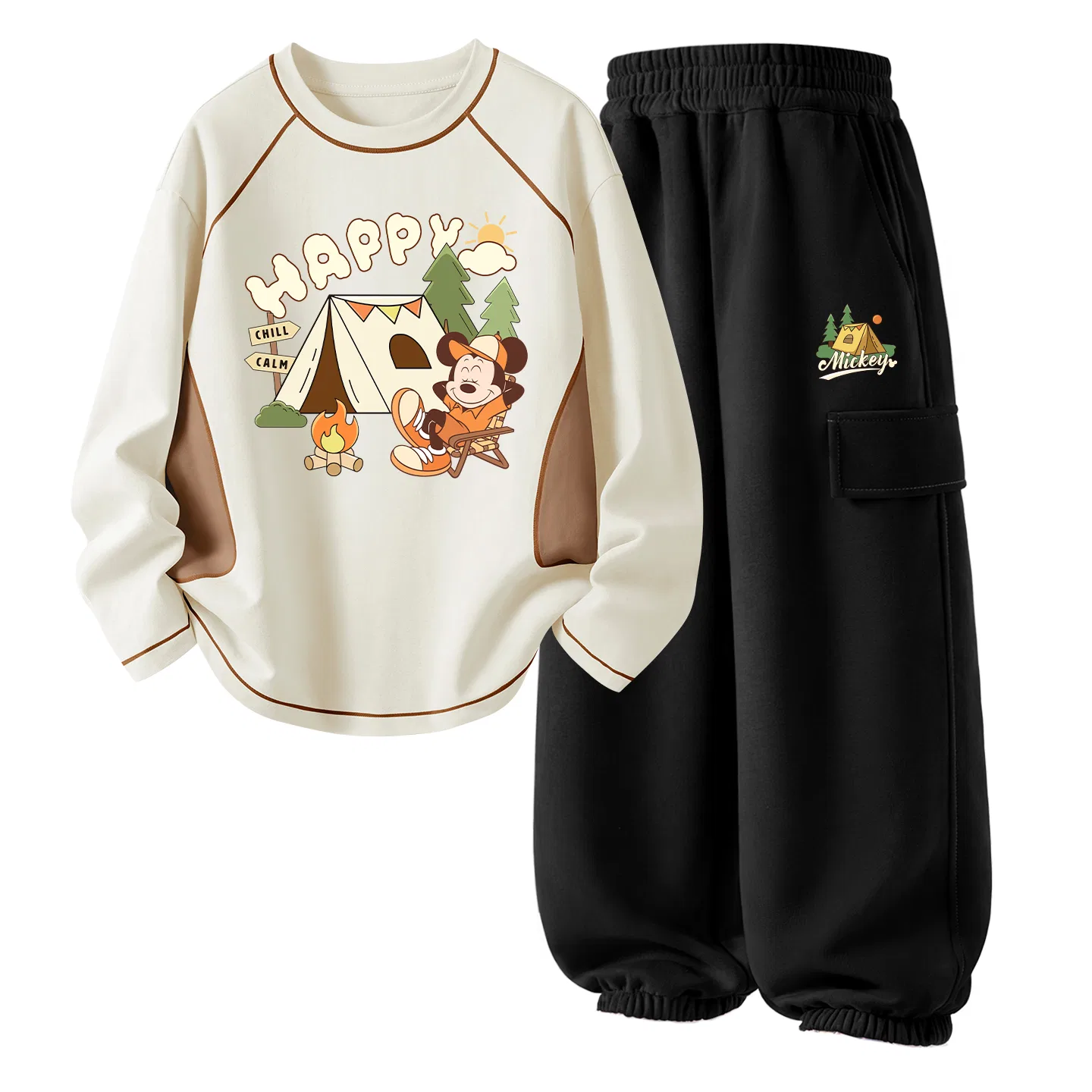 Детский спортивный комплект с круглым вырезом Di Owns Apricot+Di Happy Standard K Black Disney, Di Owns Apricot+Di Happy Standard K Black — фото 3