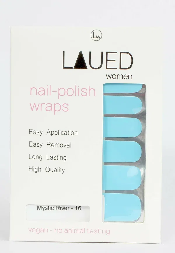 Наклейки для ногтей с голографическим эффектом Laued Solid Blue, Vargu, Mystic River 12 г