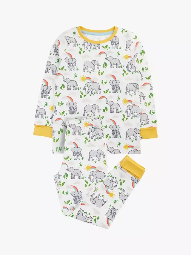 Детский пижамный комплект с длинными рукавами Sundown, цвет Elephant Plains Frugi