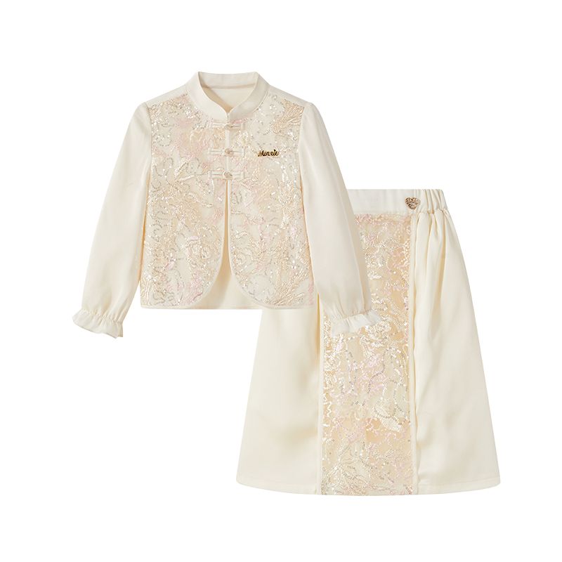 

Детский комплект с юбкой для детей 3-7 лет SS25 beige Disney, бежевый