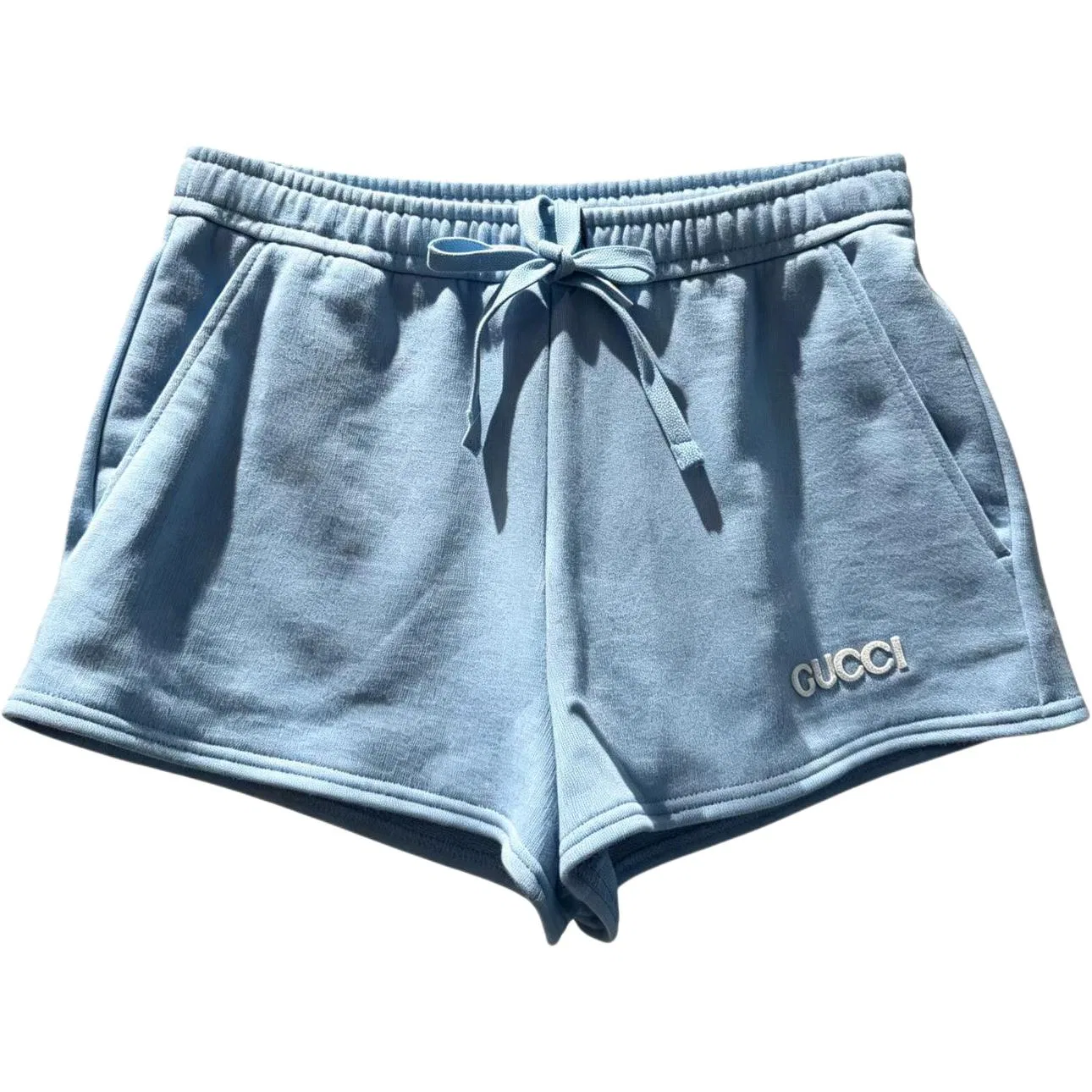 Шорты повседневные GUCCI Классические, комфортный крой, Light Blue
