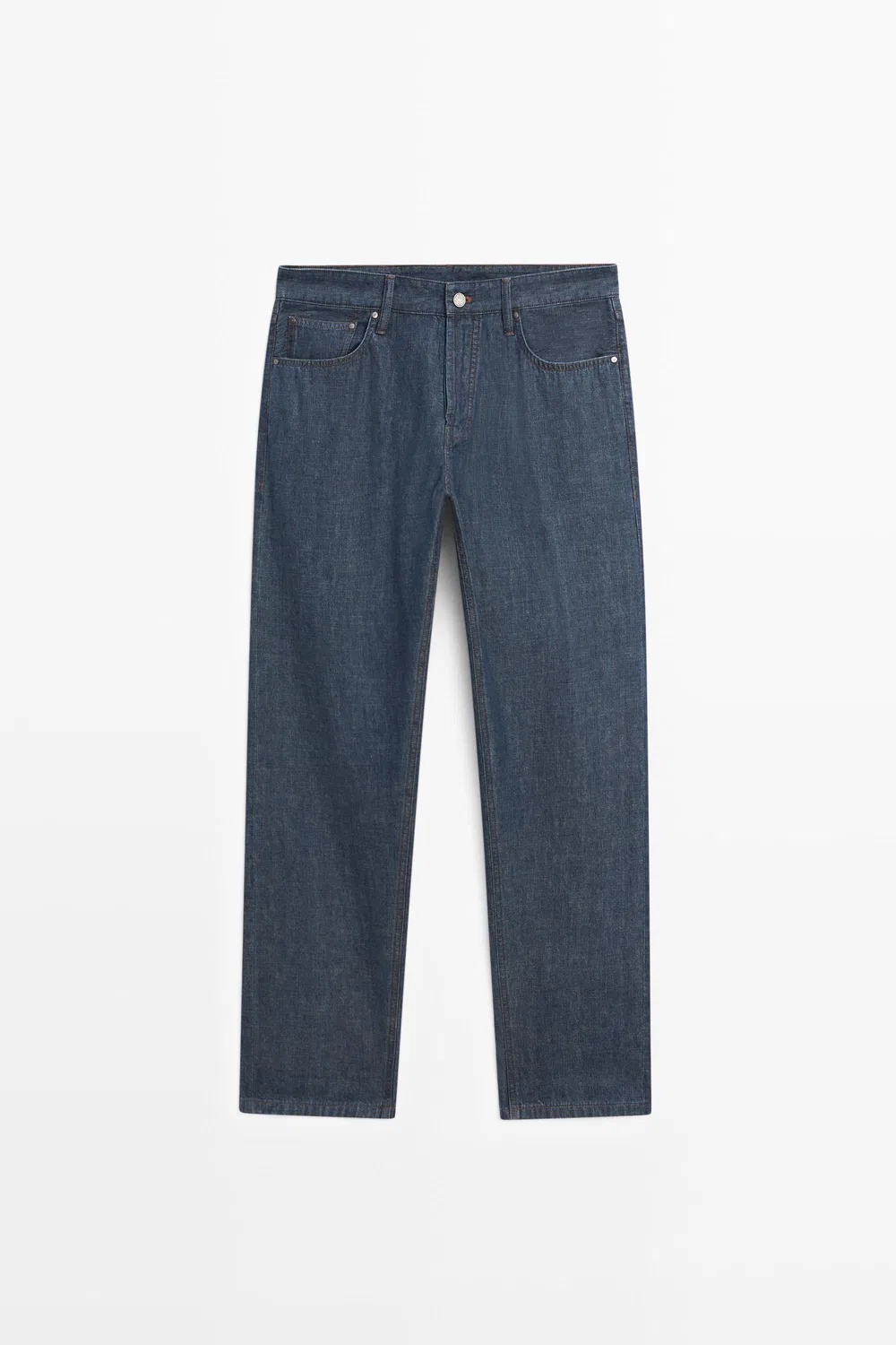 Джинсы Massimo Dutti Selvedge Fit, индиго — фото 2