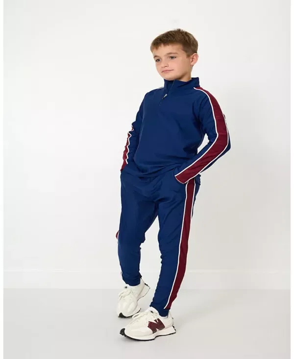 Детские спортивные брюки для мальчиков с зауженным кроем Sideline Warm-Up Jogger Courtside Kids, темно-синий — фото 4