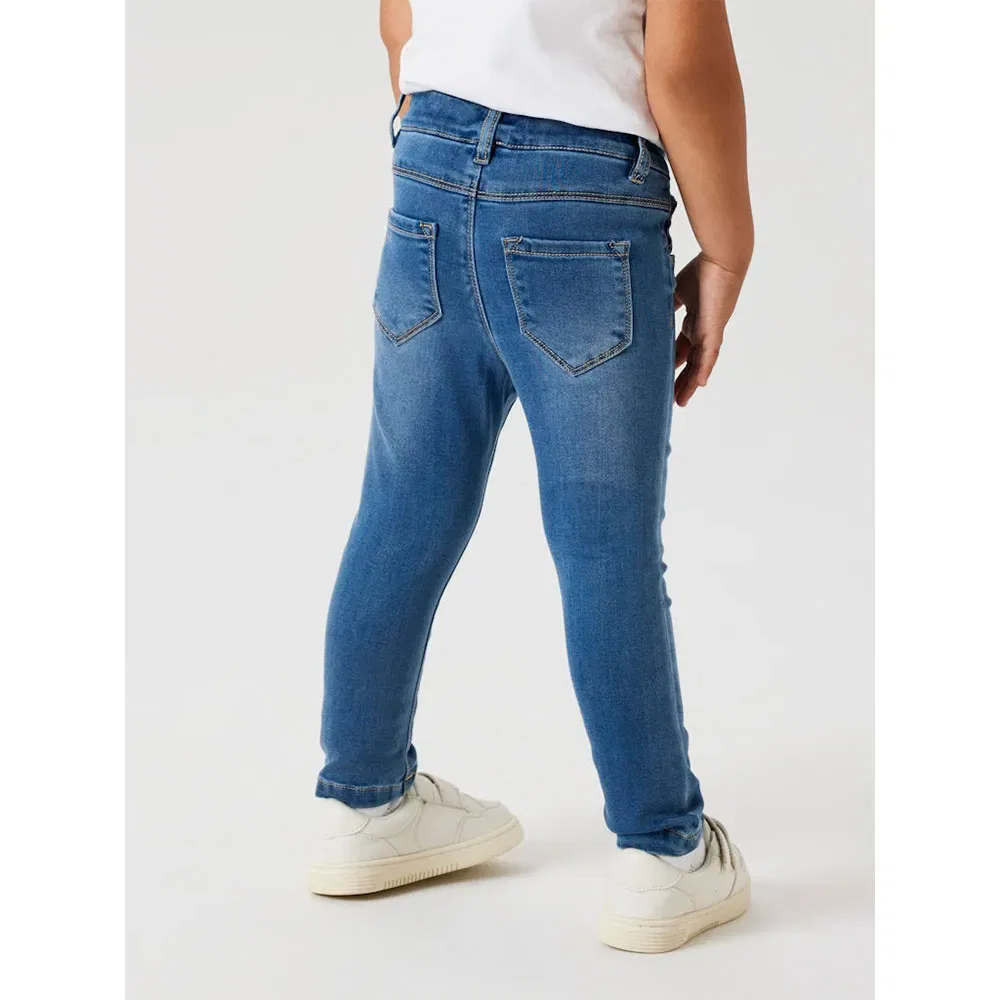 Детские джинсы для девочек с регулируемой талией Salli Slim 5357 Name it, Blue — фото 2