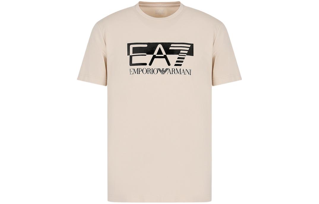 

EMPORIO ARMANI Футболка мужская светло-бежевая, Бежевый, EMPORIO ARMANI Футболка мужская светло-бежевая