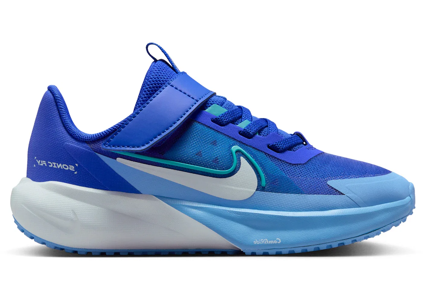 Детские кроссовки беговые Nike Sonic Fly, Blue Tint/Dusty Cactus/Hyper Royal/White