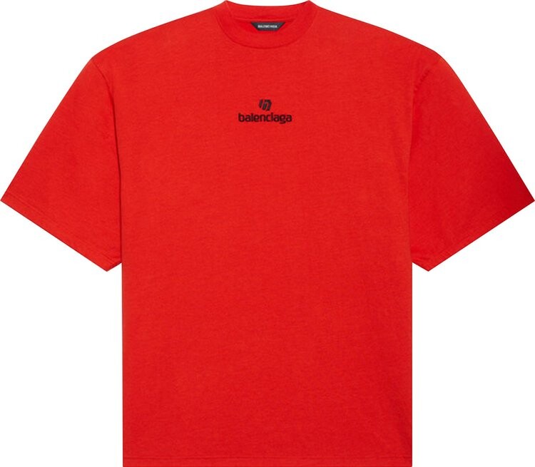 

Футболка Balenciaga Sponsor Medium Fit T-Shirt 'Red', красный