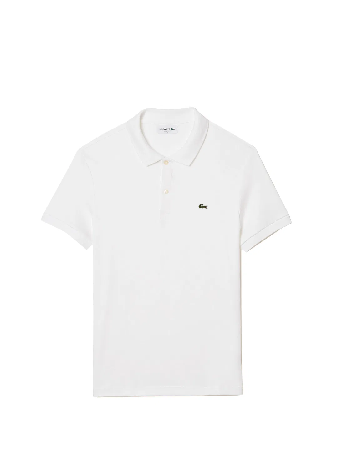Поло Lacoste Regular Fit, хлопок Pima, белый