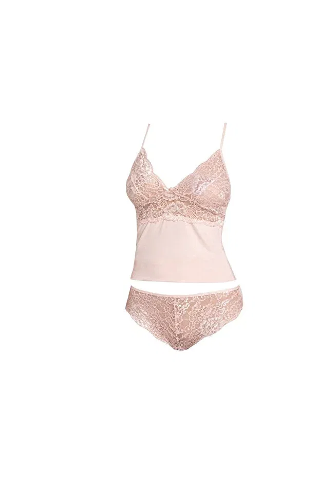 Детский комплект для девочек с вышивкой Alissa 603 athlete set Ang Butik, Powder — фото 2