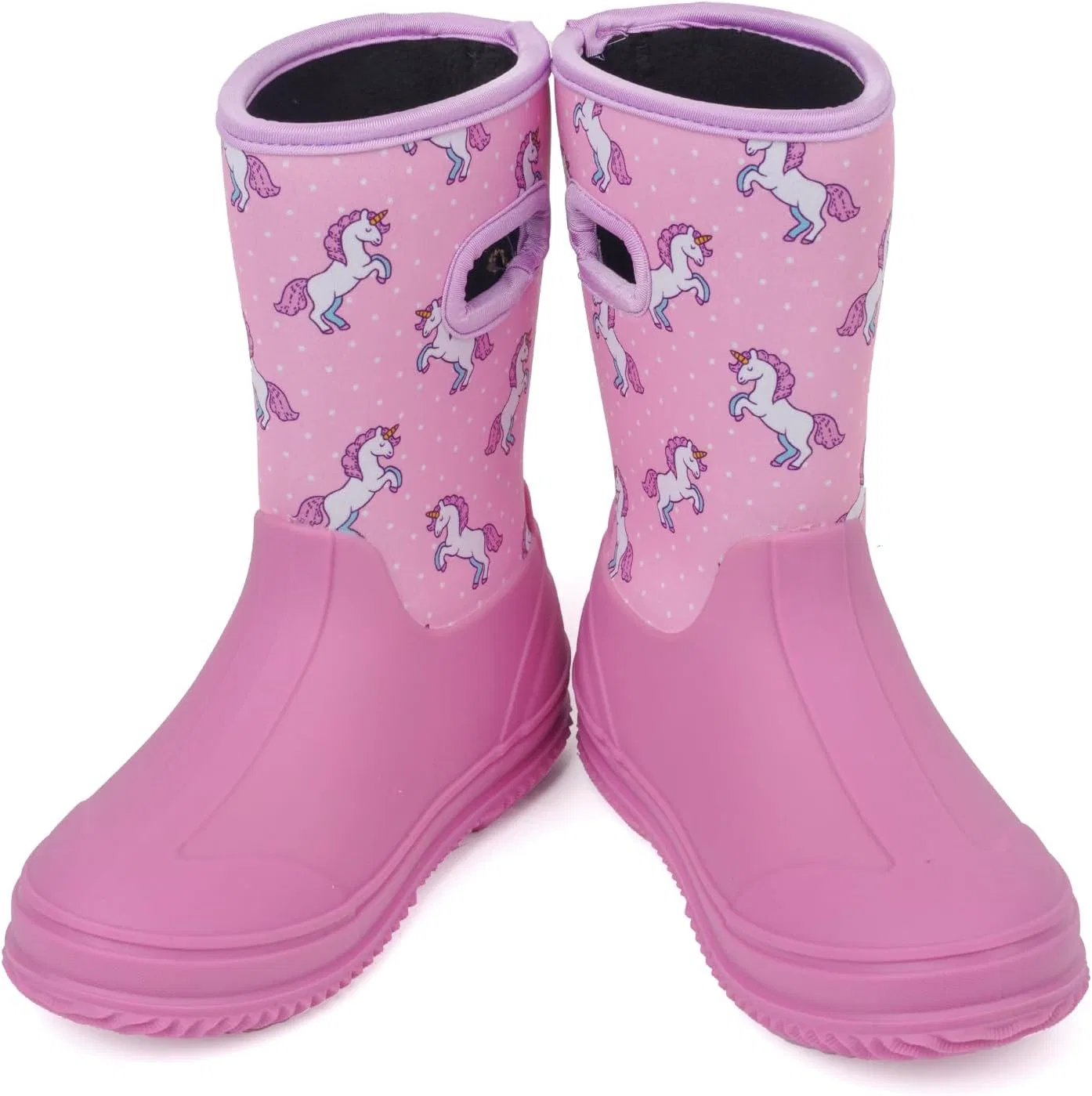 Детские сапоги для девочек водонепроницаемые HugRain, Pink Unicorn — фото 3