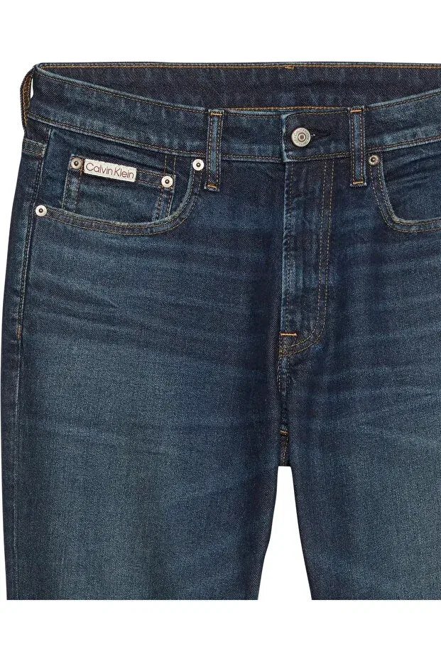 Мужские джинсы с принтом Slim Vine Street Calvin Klein, Navy Blue — фото 4