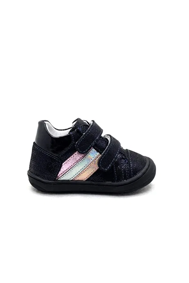 Детские туфли для девочек кожаные Lepi, Black