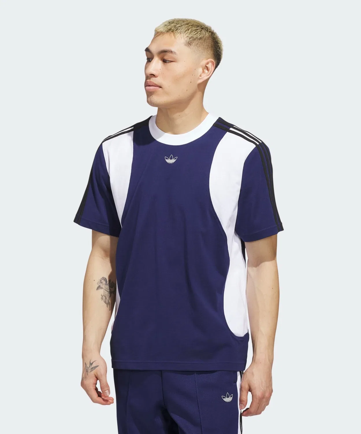 Мужская футболка с принтом Tyshawn Tee Adidas, Синий — фото 3