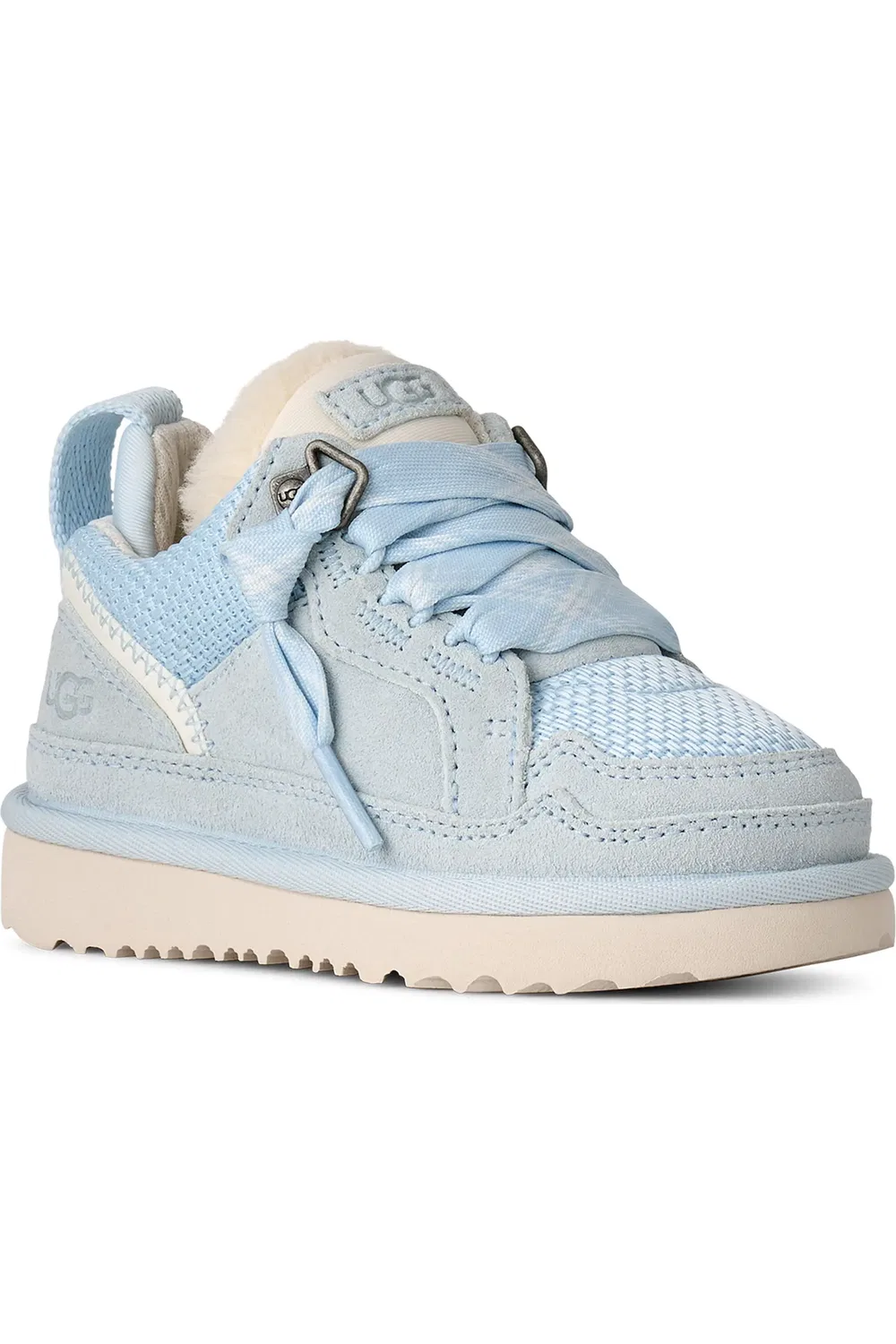 Детские кроссовки из замши и переработанного текстиля Lowmel Sneaker UGG, Sky Blue