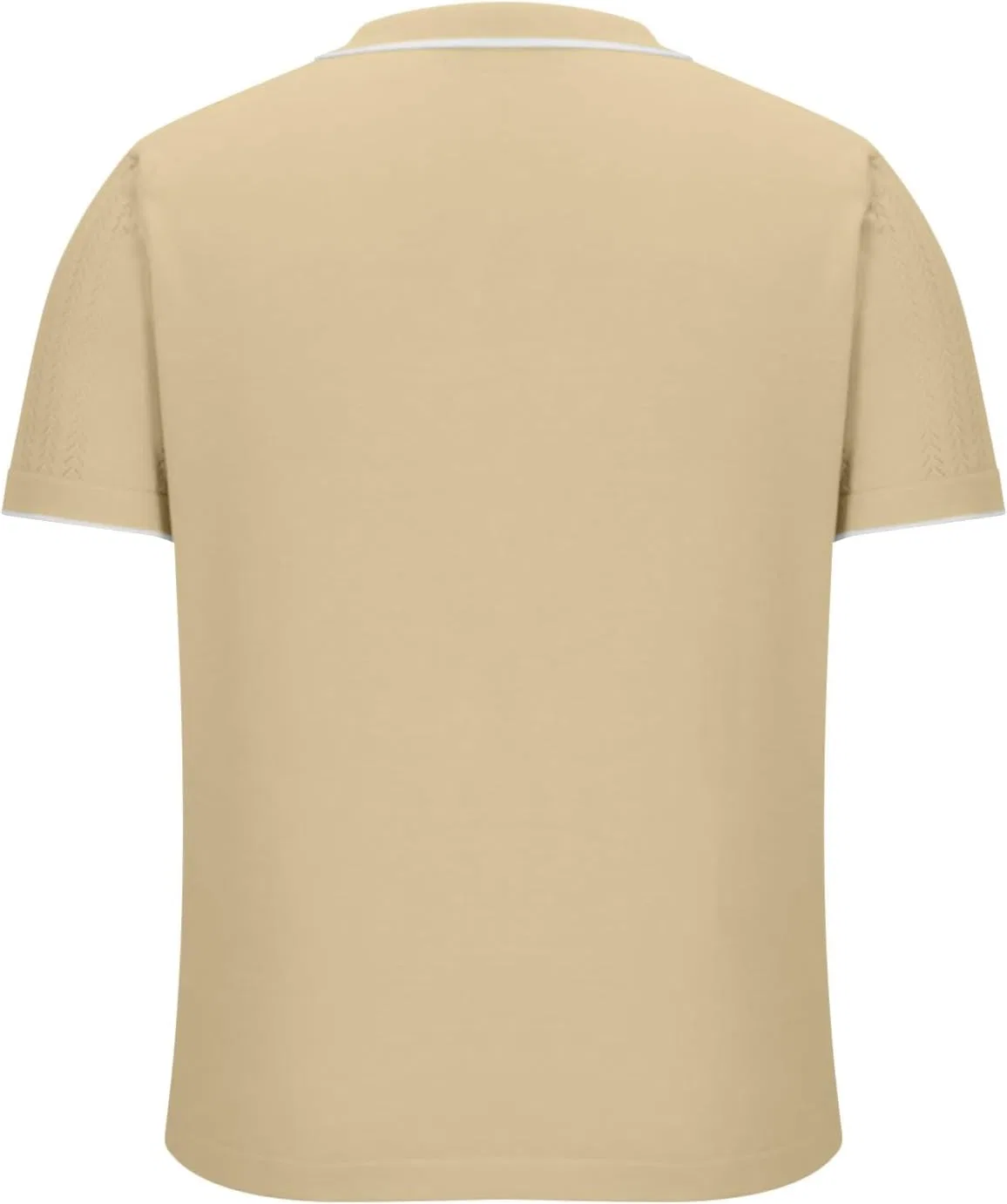 Мужская классическая футболка с отложным воротником Generic, Khaki — фото 3
