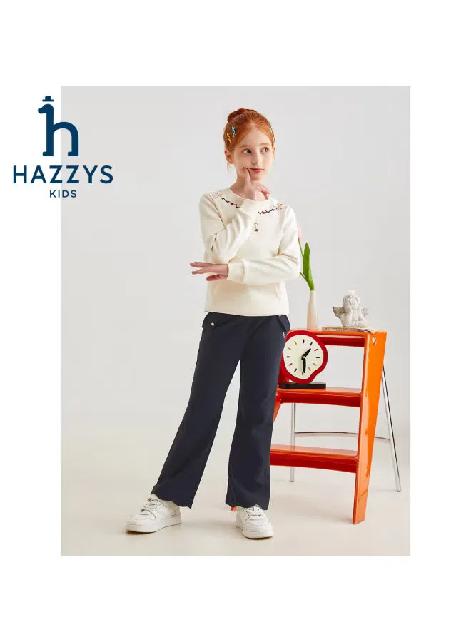 Штаны из футера с микро-начесом Hazzys, темно-синий