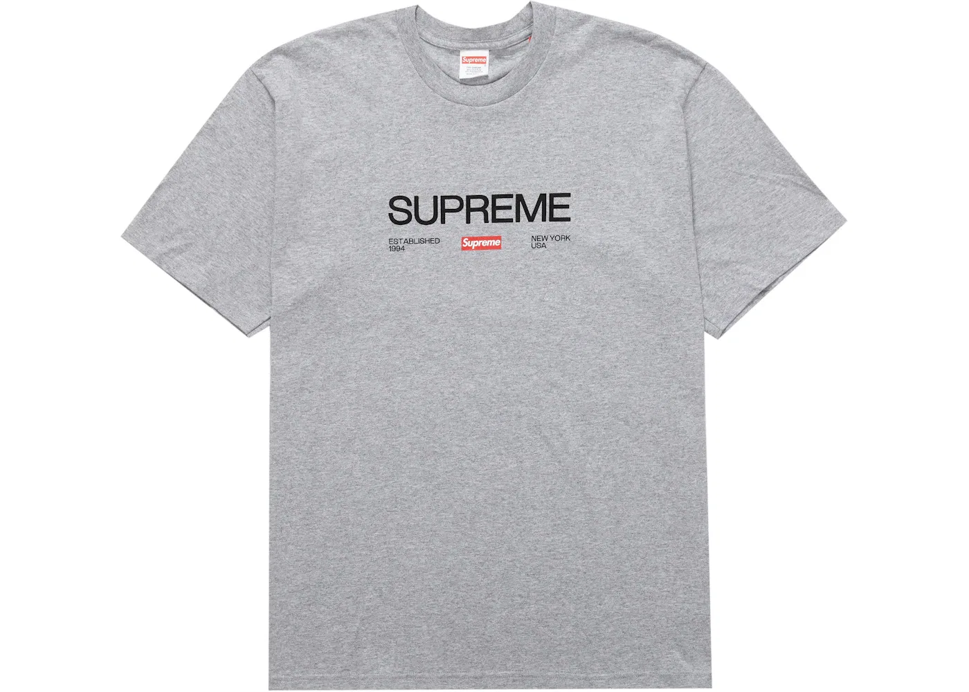 Мужская футболка с коротким рукавом с принтом Supreme Tee, Heather Grey
