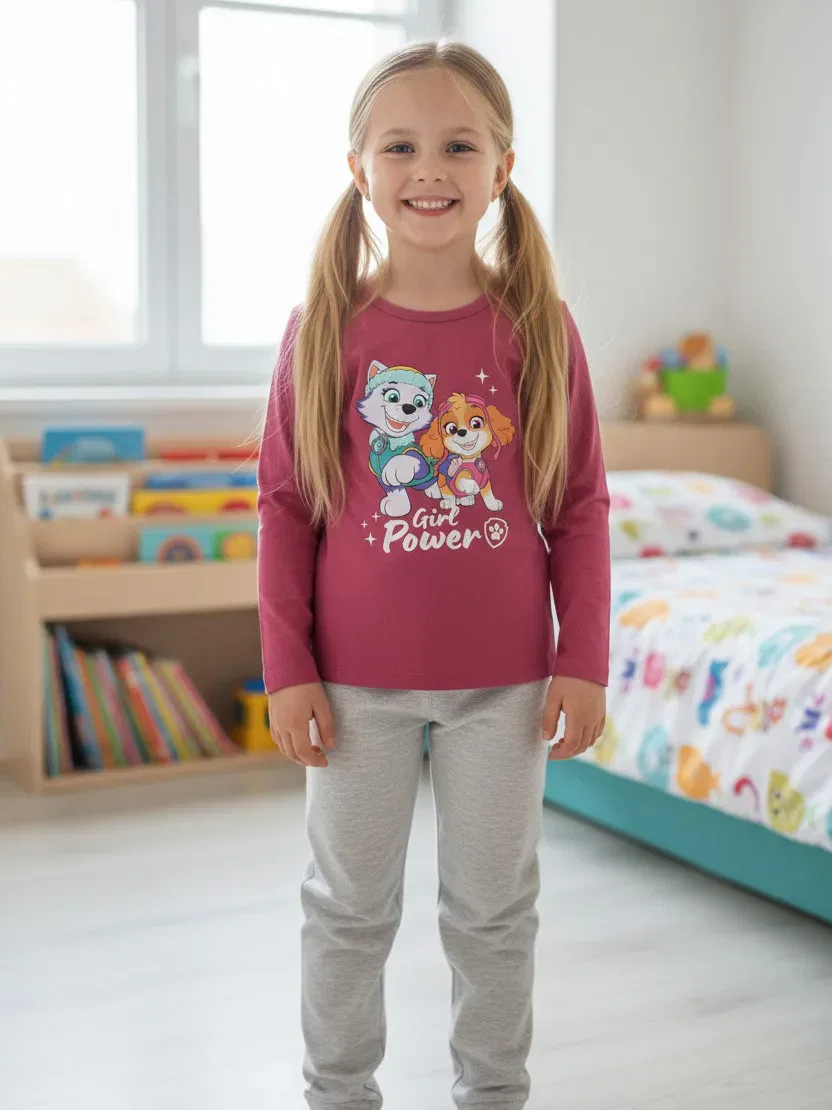 Пижама с длинным рукавом комплект Girl Power Paw Patrol, серый — фото 3