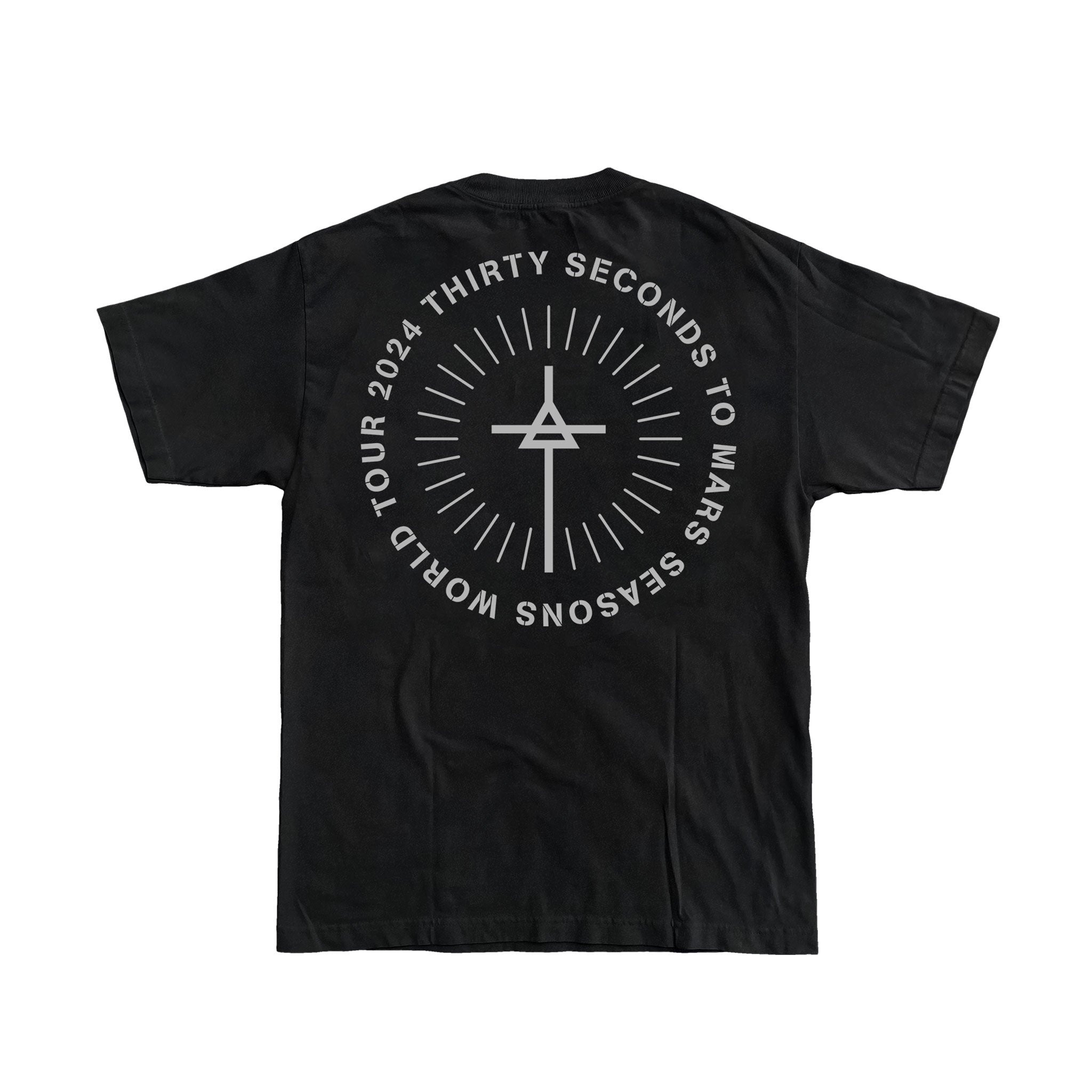 Футболка унисекс Thirty Seconds to Mars Seasons Tour 2024 Metallic Mars, черный — фото 2
