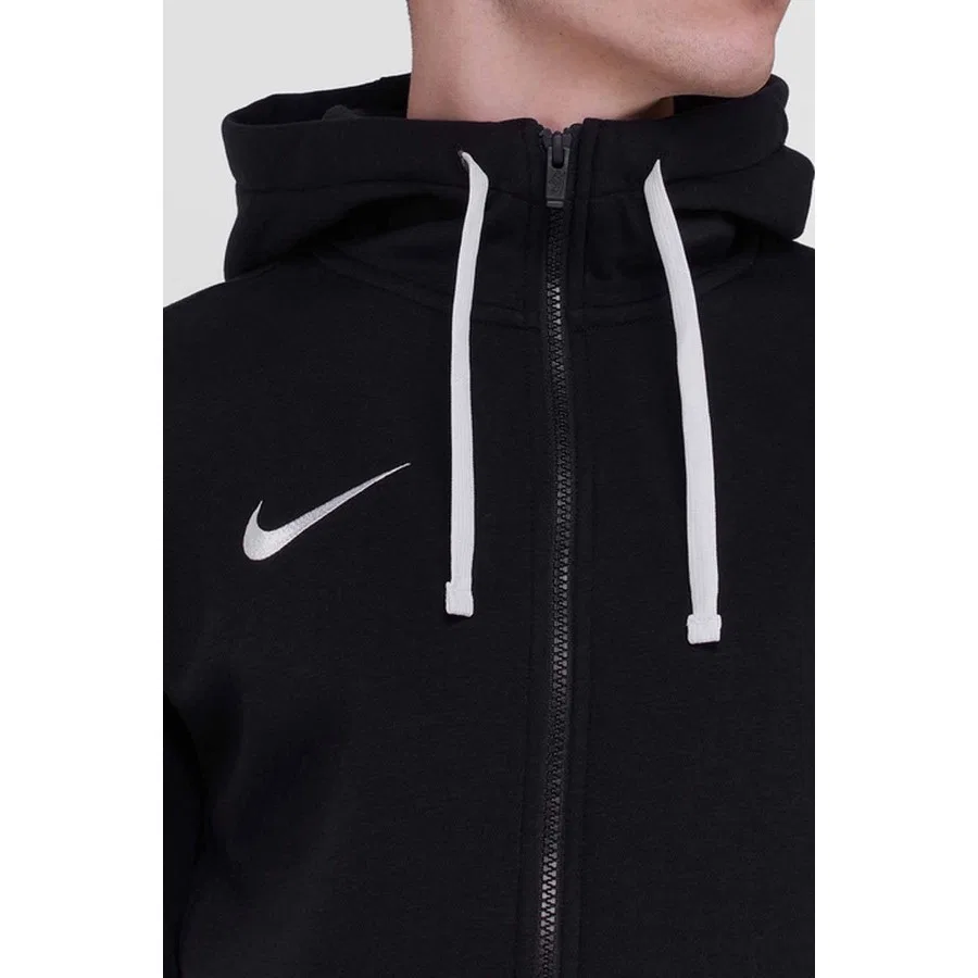 Мужской свитшот с капюшоном и молнией Nike M Flc Park20 Fz Hoodie, Черный — фото 3